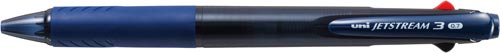ジェットストリーム3色　0.7mm　透明ネイビー