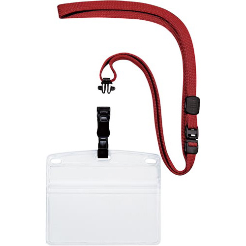 脱着式ループクリップ名札　特大サイズ赤１０個入画像