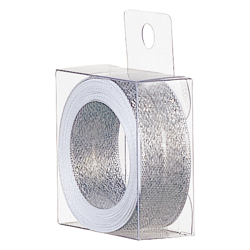 カットメタルリボンシルバー画像