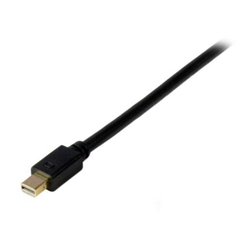 Mini　DisplayPort-VGA変換アダプタ　91cm　ブラック　1本 ケーブル部分がしっかりと巻かれた状態で、コネクタが見える様子
