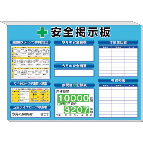 ﾐﾆ掲示板 ｸﾚｰﾝの基準合図法他入青地 850×1200 1ｾｯﾄ画像
