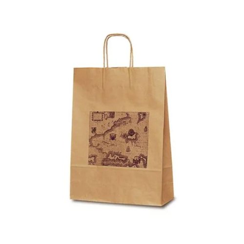 持ち帰り袋 1808 自動紐手提袋 T-8 マップ ベルベ [バラ販売]画像