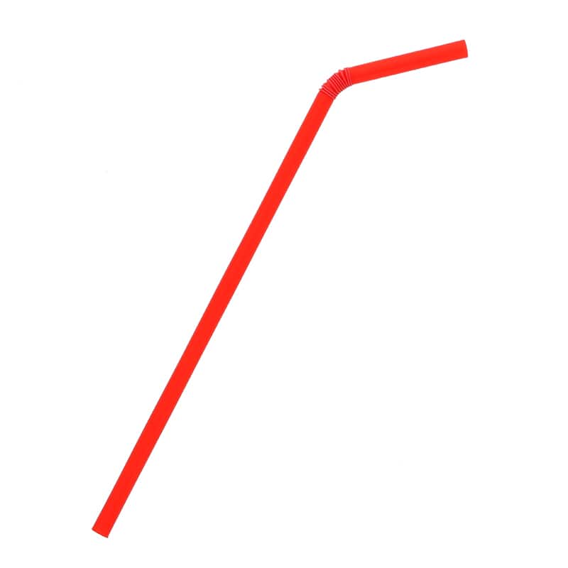 バイオフレキシブルストロー６×２１０　赤　紙包装画像