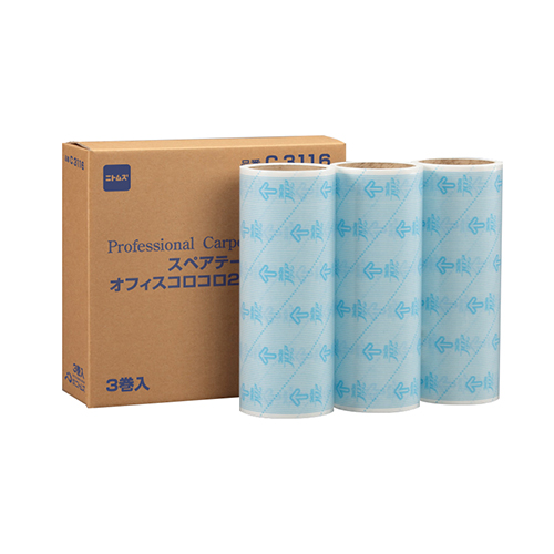 ｵﾌｨｽｺﾛｺﾛ ﾌﾛｱｸﾘﾝ240 ｽﾍﾟｱﾃｰﾌﾟ 幅240mm×40周巻 1ﾊﾟｯｸ(3巻)画像