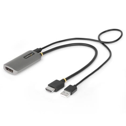 HDMI　2.1-DisplayPort　1.4変換ケーブル　30cm　スペースグレー/ブラック　1本
