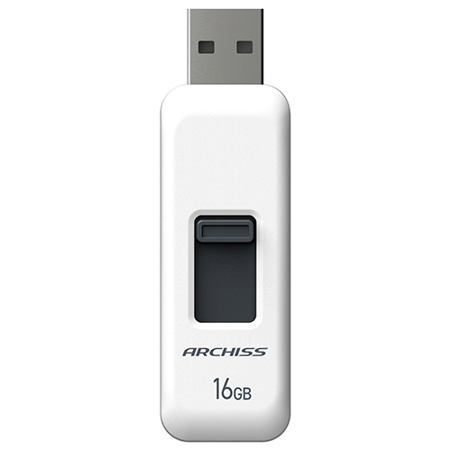 USB2.0 ｽﾗｲﾄﾞ式ﾌﾗｯｼｭﾒﾓﾘ 16GB ﾎﾜｲﾄ 1個画像