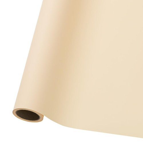 包装紙 WRP-RO25 ラッピングカラーPPロール-25/クリーム(1巻) ヘッズ画像