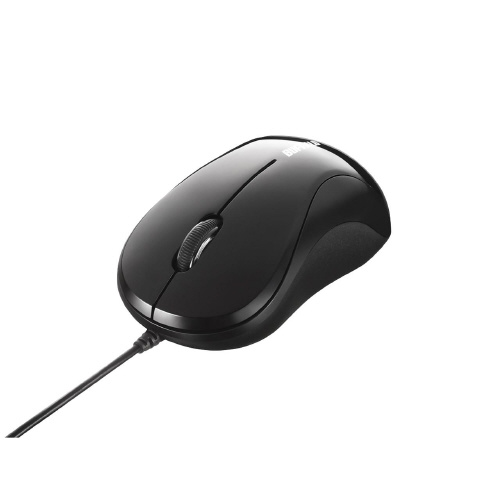 有線光学式マウス３ボタンタイプ　Ｓサイズ　ブラック