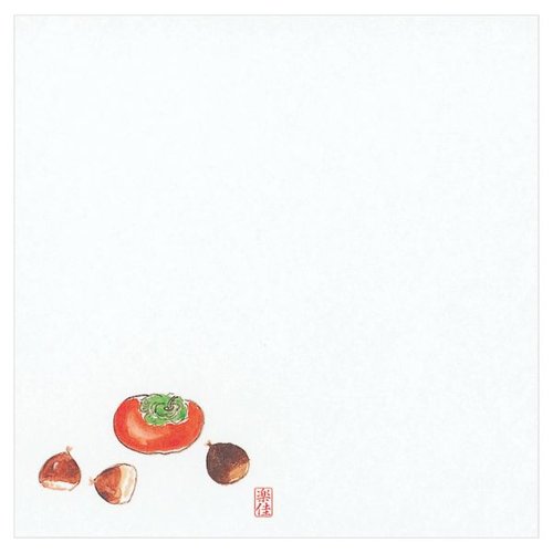 食品シート M30-388 耐油懐敷 18角 柿と栗 100枚入 マイン [ケース販売]