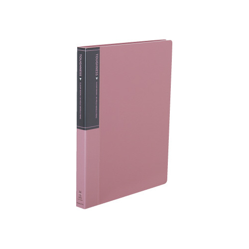 クリヤーブック　タフネス　ミドルリングＡ４　桃