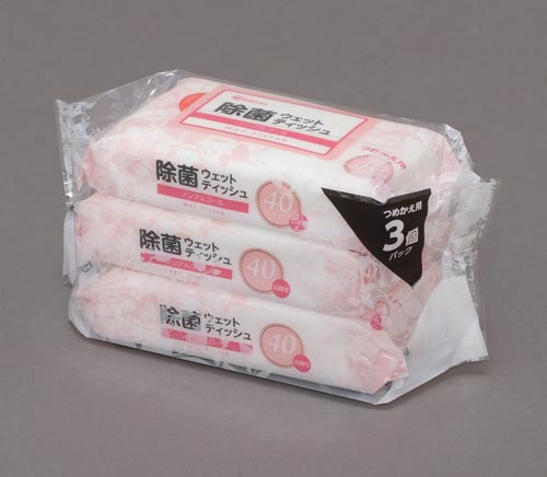 卓上除菌ウェットティッシュ詰替用ノンアルコール３Ｐ画像