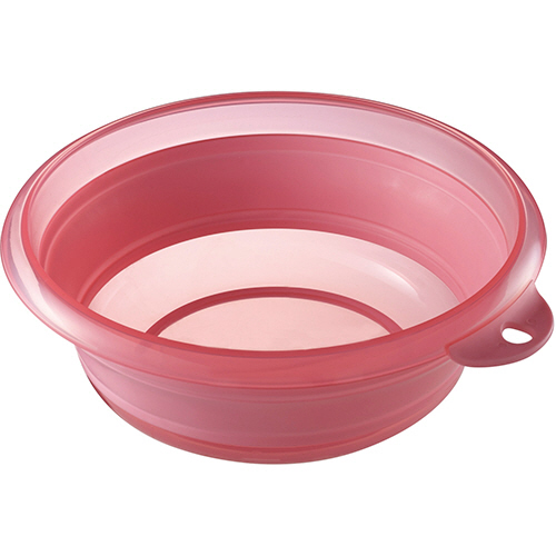 折りたためる ｿﾌﾄ湯おけ 2.5L ﾋﾟﾝｸ 1個画像