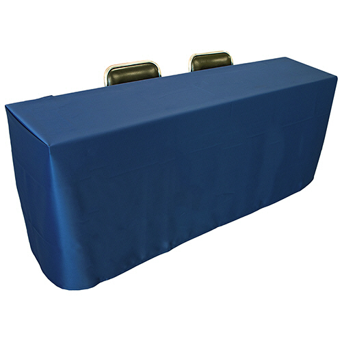 長机用 防炎ﾃｰﾌﾞﾙｸﾛｽ ﾎﾞｯｸｽ型 約145×320cm ﾛｲﾔﾙ ﾈｲﾋﾞｰ 1枚画像