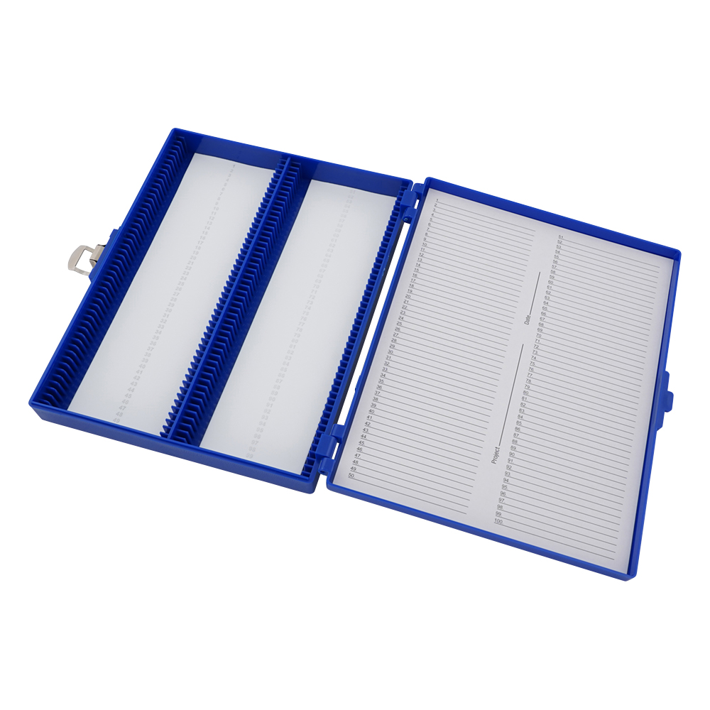 カラースライドボックス 100枚用 青