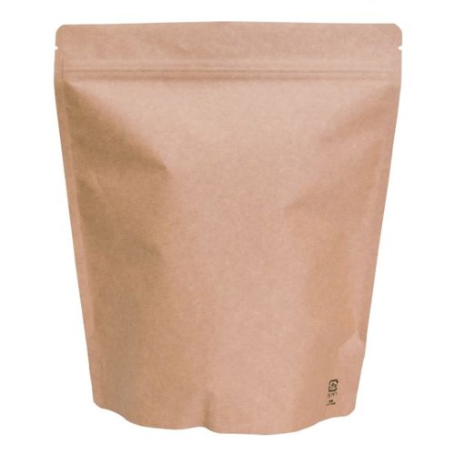 コーヒー豆 袋 COT-846 アルミスタンドチャック袋500g 茶クラフトV無 ヤマニパッケージ画像