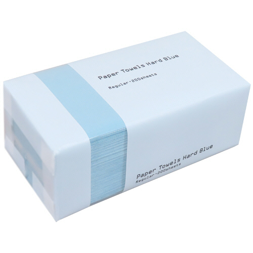 ﾍﾟｰﾊﾟｰﾀｵﾙ ﾊｰﾄﾞ･ﾌﾞﾙｰ(ﾚｷﾞｭﾗｰ) 200枚/ﾊﾟｯｸ 1ｾｯﾄ(125ﾊﾟｯｸ:25ﾊﾟｯｸ×5ｹｰｽ)画像