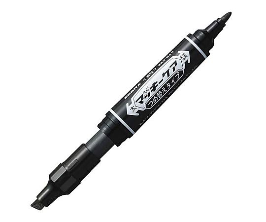ハイマッキーケア　つめ替えタイプ　黒 シンプルなボトルの角度からの全体像