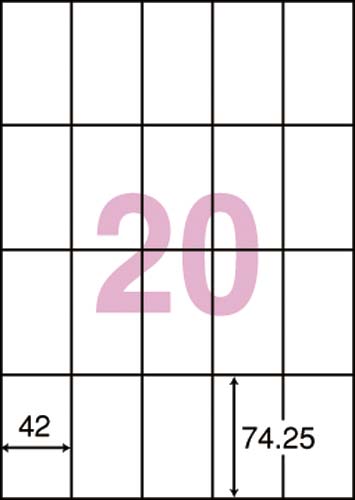 ｎａｎａラベル　シンプルパック　２０面　５００枚画像