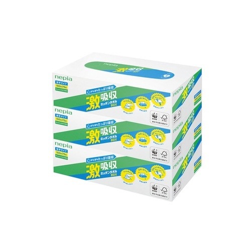 激吸収キッチンタオルボックス３コパック画像