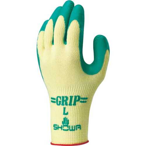 天然ｺﾞﾑ背抜き手袋 ｸﾞﾘｯﾌﾟ(ｿﾌﾄﾀｲﾌﾟ) ｸﾞﾘｰﾝ Lｻｲｽﾞ 1袋(5双)画像