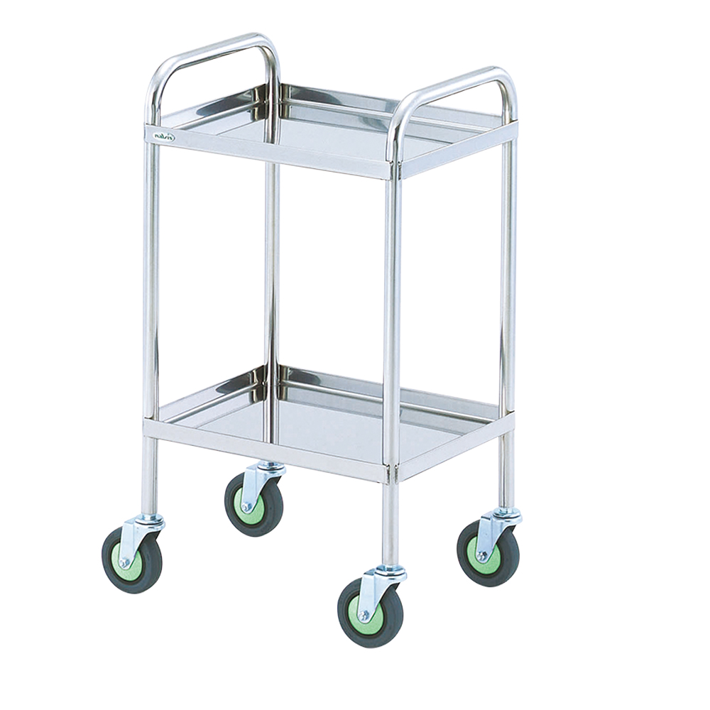 とっても静かな枠付き回診車(引出無) (2段) 453×353×800mm