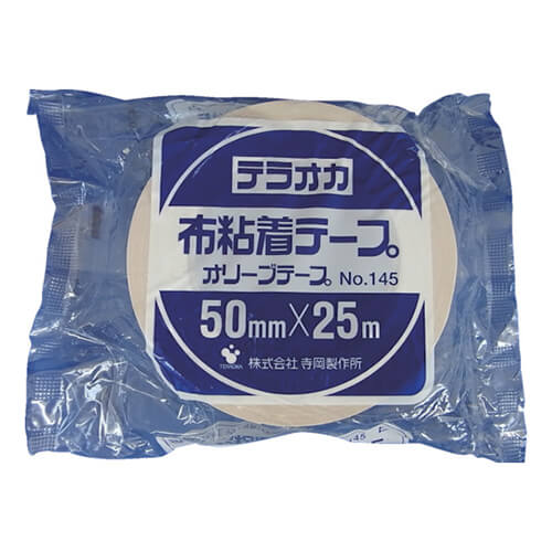 寺岡製作所 カラーオリーブテープ No.145 白 50mm×25m 145W50X25画像