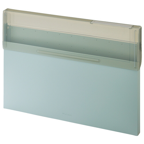 Mutual ｺﾝｸﾞﾚｽｹｰｽ A4ﾖｺ 150枚収容 ﾗｲﾄﾌﾞﾙｰ 1個画像