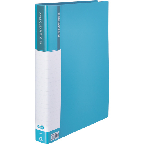 PPｸﾘﾔｰﾌｧｲﾙ(差替式) A4ﾀﾃ 30穴 25ﾎﾟｹｯﾄ付属 背幅36mm ﾗｲﾄﾌﾞﾙｰ 1冊画像