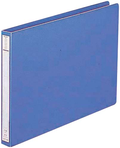 パンチレスファイル厚とじ　藍Ａ４横　１０冊画像