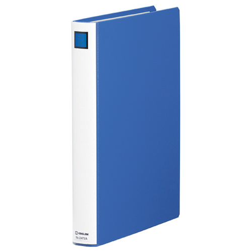 ｷﾝｸﾞﾌｧｲﾙ ｽｰﾊﾟｰﾄﾞｯﾁ(脱･着)ｲｰｼﾞｰ A4ﾀﾃ 20mmとじ 背幅36mm 青 1冊画像