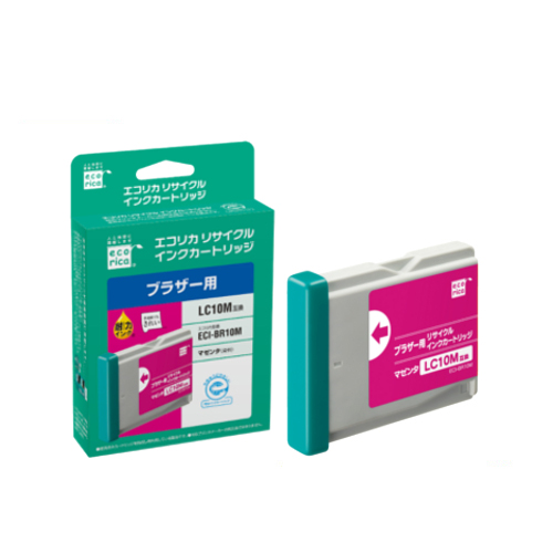 ﾘｻｲｸﾙｲﾝｸｶｰﾄﾘｯｼﾞ ﾏｾﾞﾝﾀ(染料) [ﾌﾞﾗｻﾞｰ:LC10M互換] ECI-BR10M 1個画像
