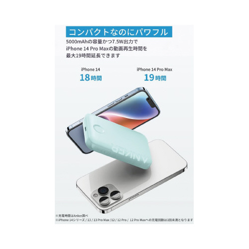 321MagGoBatteryグリーン 商品の上部に見える電源ポートと緑色のボディが強調された角度からのショット