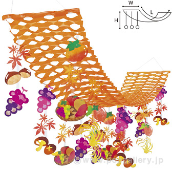 かご盛り味覚プリーツハンガー画像