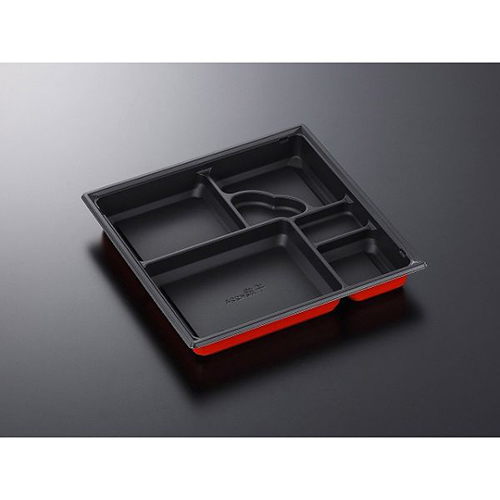 中央化学 弁当容器 CT 千歳 K22A BK-赤 本体画像