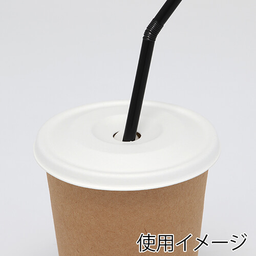 紙コップ アイス 平紙蓋 90口径対応 白 50個 白い平らな蓋が50枚、側面が見えるように均等に積まれている状態