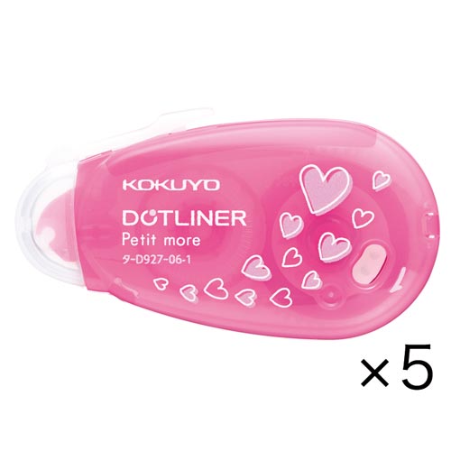 ドットライナープチモアハート使い切り強粘着×５画像