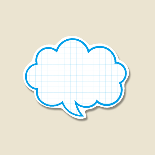 HEIKO 抜型カード フキダシ L B 50枚画像