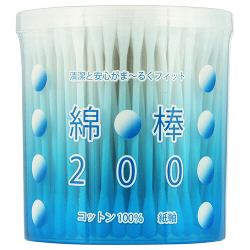 綿棒200(円筒ｹｰｽ入) 1個(200本)画像