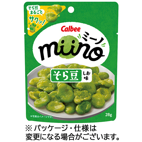 miino そら豆 しお味 28g 1ｾｯﾄ(12ﾊﾟｯｸ)画像