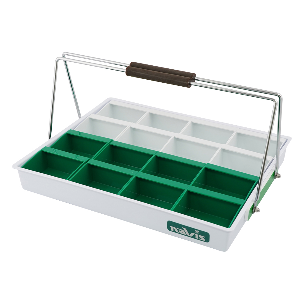 散薬用トレー 16人用 緑･白 (NSケースタイプ)