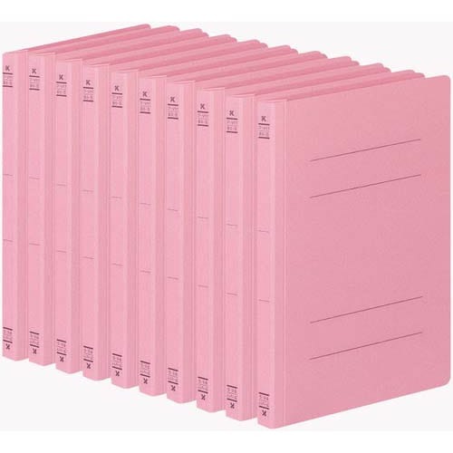 フラットファイルＶ樹脂とじ具　Ｂ５縦　桃　１０冊画像