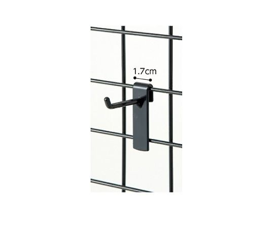 樹脂製ネットスタンド用フック 黒 L8cm 1セット（10本入）画像