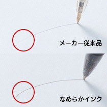 ノック式油性ボールペン(なめらかインク)　0.7mm　赤　1セット(50本) 赤いノック式ボールペンが整然と並ぶセット。
