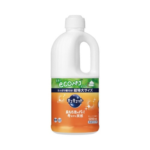 キュキュット　オレンジ　詰替用　１２５０ｍｌ×６画像