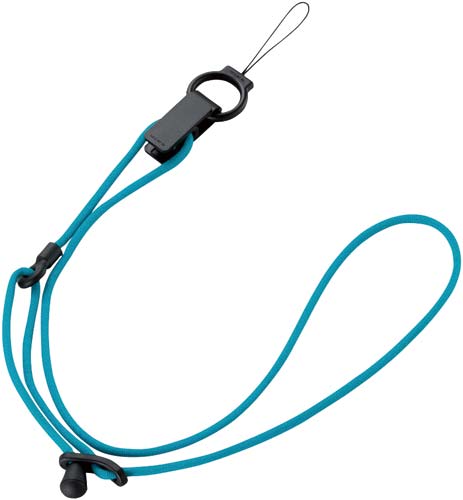 着脱式デジカメネックストラップ　ブルー画像