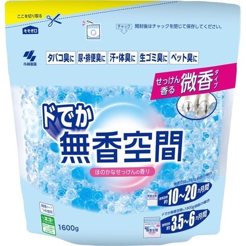 ドでか無香空間　ほのかなせっけん　つめ替１６００Ｇ画像
