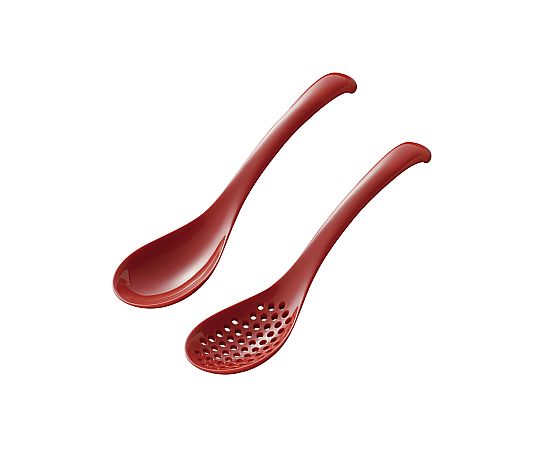 いろいろ使えるレンゲスプーンセット小 レッド 1セット（2本入）画像