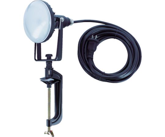 LED投光器　DELKURO　20W　5m 光を発する基地が目立つ正面からの角度で、シンプルなデザインが確認できる。