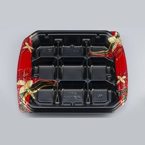 シーピー化成 弁当容器 BFN味音(みおん)13-1 結花黒 本体画像