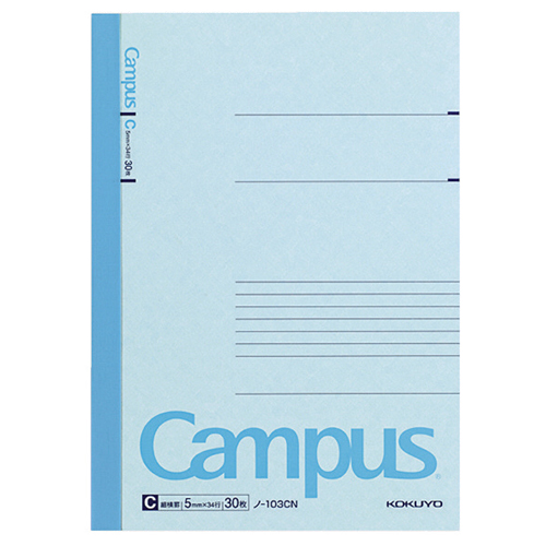 ｷｬﾝﾊﾟｽﾉｰﾄ(細横罫) A5 C罫 30枚 1冊画像